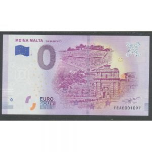Malta 0 Eurobiljet 2019 “Voormalige Hoofdstad Mdina"
