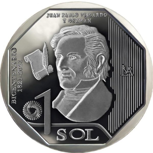 Peru 2020 1 Sol “Schrijver Juan Pablo Viscardo y Guzmán"
