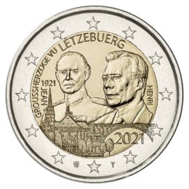 Luxemburg 2 Euromunt 2021 “100 geboorte jaar van Groothertog Jean van Luxemburg”Reliëf Versie