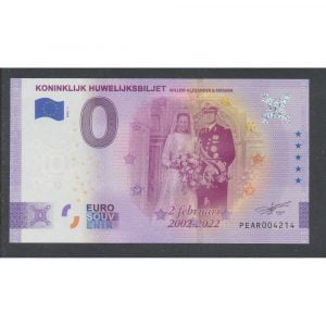 Nederland 0 Eurobiljet 2022 ″Koninklijk Huwelijk"