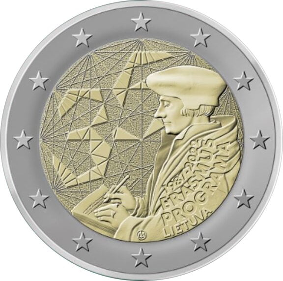 Litouwen 2 Euromunt 2022 “35 jaar Theoloog Erasmus”