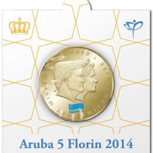 Aruba 5 Florin 2014 "1 Jaar Koningschap"