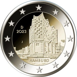Duitsland 2 Euromunt 2023 “Stad Hamburg”Letter D