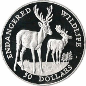 Cook Eilanden 50 Dollar 1991 “Perzisch Damhert"