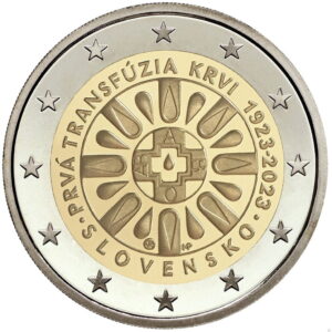 Slowakije 2 Euromunt 2023 “Eerste Bloedtransfusie"