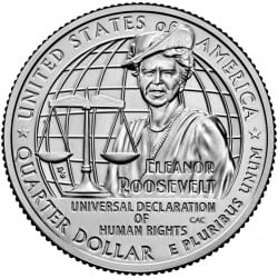 Verenigde Staten USA Quarter 2023 “Eleanor Roosevelt”Letter P