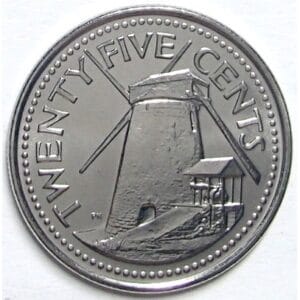 Barbados 25 Cents 2008 “Molen"