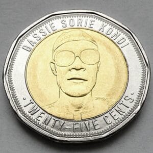 Sierra Leone 25 Cents 2022 “Bassie Sorie Kondi"