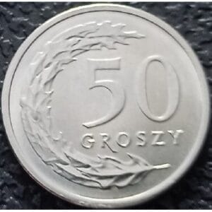 Polen 50 Groszy 2023 “Halve rand Eikenbladeren”