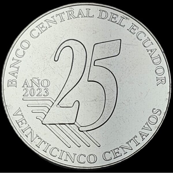 Ecuador 25 Centavos 2023 “Schrijver Jorge Icaza" - Afbeelding 2