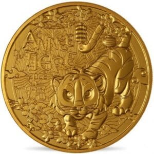 Frankrijk 1/4 Euromunt 2022 “Jaar van de Tijger"