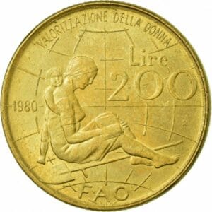 Italië 200 Lire 1980 “Jaar van de Vrouw"