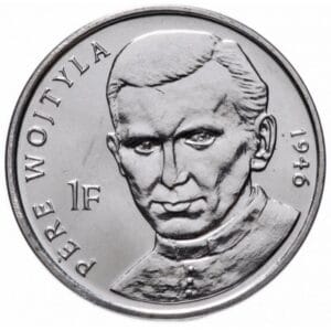 Congo CDR 1 Franc 2004 "Paus Prist Wojtyła"