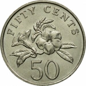 Singapore 50 Cents 1986 “Bloem de Gouden Trompet"