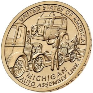 Verenigde Staten is USA 1 Dollar 2025 “Staat Michigan”Letter D