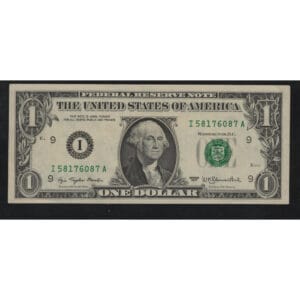 Amerika 1 Dollarbiljet 1977 “President Washington"Letter I