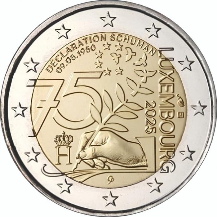 Luxemburg 2 Euromunt 2025 “Schuman-verklaring"