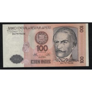 Peru 100 Intis 1987 "President Ramón Castilla "