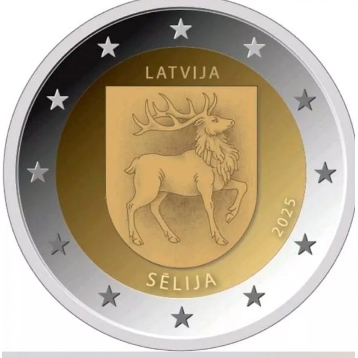 Letland 2 Euromunt 2025 “Wapen van Selija"