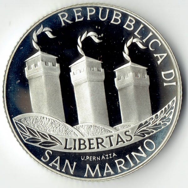 San Marino 5 en 10 Euro 2002 “Introductie Euro"Zilver Proof - Afbeelding 2