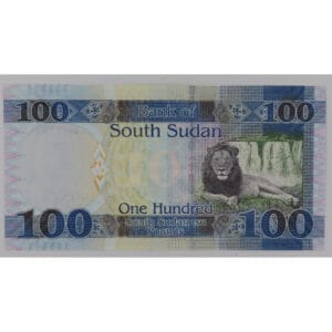 Sudan-South 100 Pounds 2019 “Een liggende Leeuw”