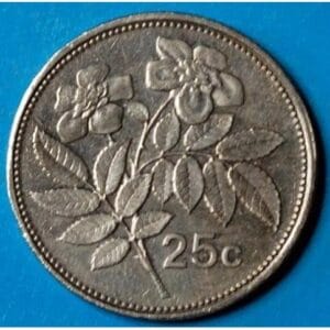 Malta 25 Cents 2001 “Bloem de Roos"