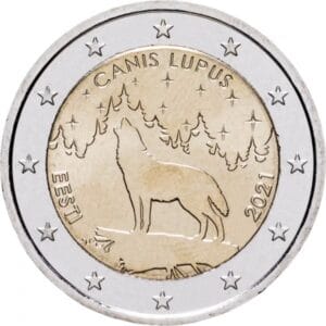 Estland 2 Euromunt 2021 “De Wolf"