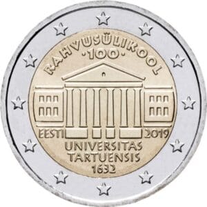 Estland 2 Euromunt 2019 “100 Jaar Universiteit van Tartu"