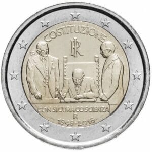 Italië 2 Euromunt 2018 “ Italiaanse Grondwet"