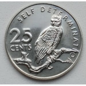 Guyana 25 Cents 1979 “Vogel de Arend”Proof