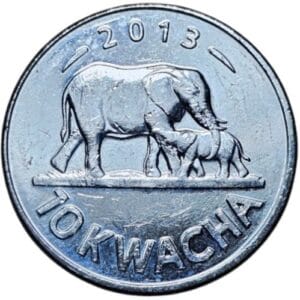 Malawi 10 Kwacha 2018 ”Afgebeeld een Olifant met Jong"