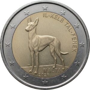 Malta 2 Euromunt 2026 “Maltese Farao-hond"